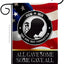 Bandera jardín texto «Not Forgotten POW MIA» decoración