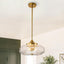 Lámpara colgante cristal techo 13.78pulg dorado 2 luces cocina