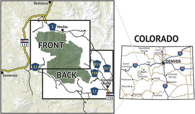 Mapa topográfico Colorado senderismo 2019