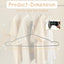 Perchas anchas acero inox 19.6" set 10 para ropa XL XXL