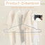Perchas anchas acero inox 19.6" set 10 para ropa XL XXL
