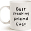 Taza café texto best friend ever regalo navideño blanco 11oz