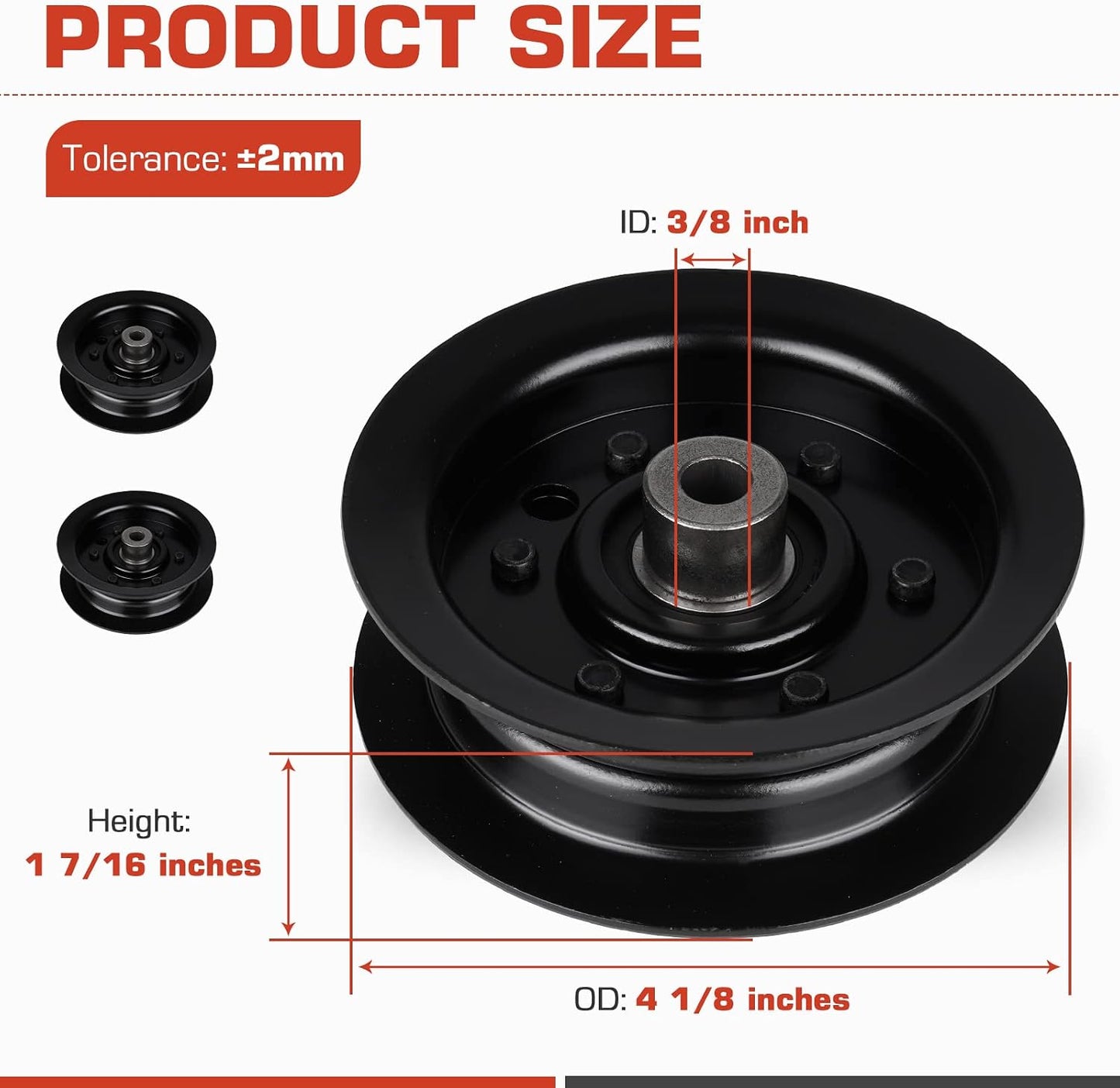 Polea tensora plana para Toro Exmark 50-54 set 3