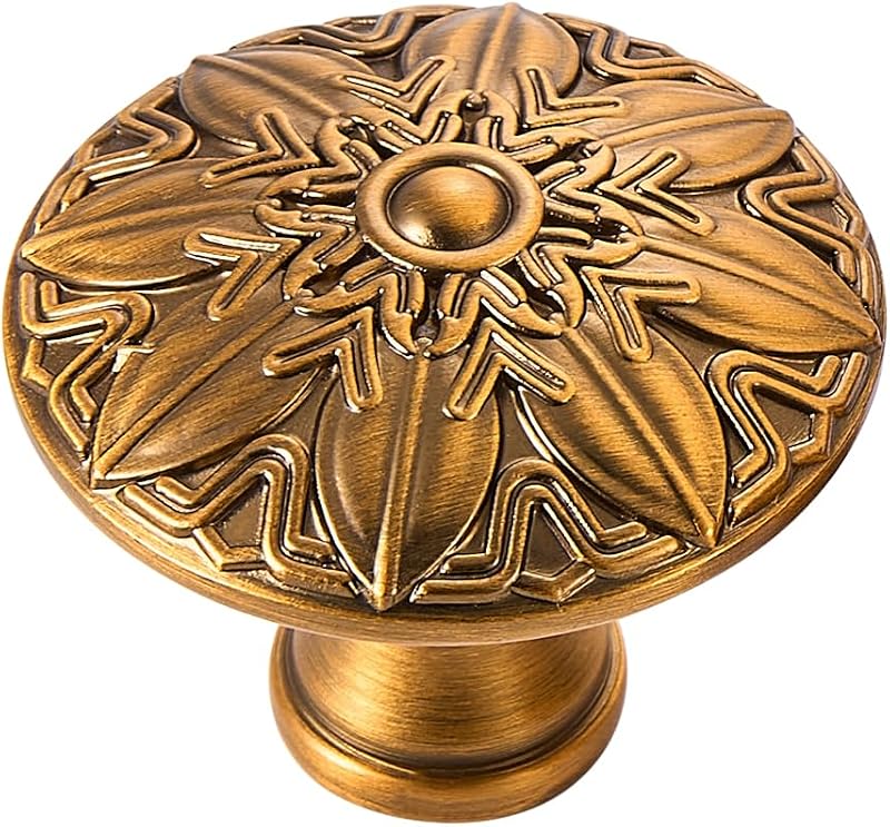 20 Perillas latón vintage 1.4" para armarios cocina y baño