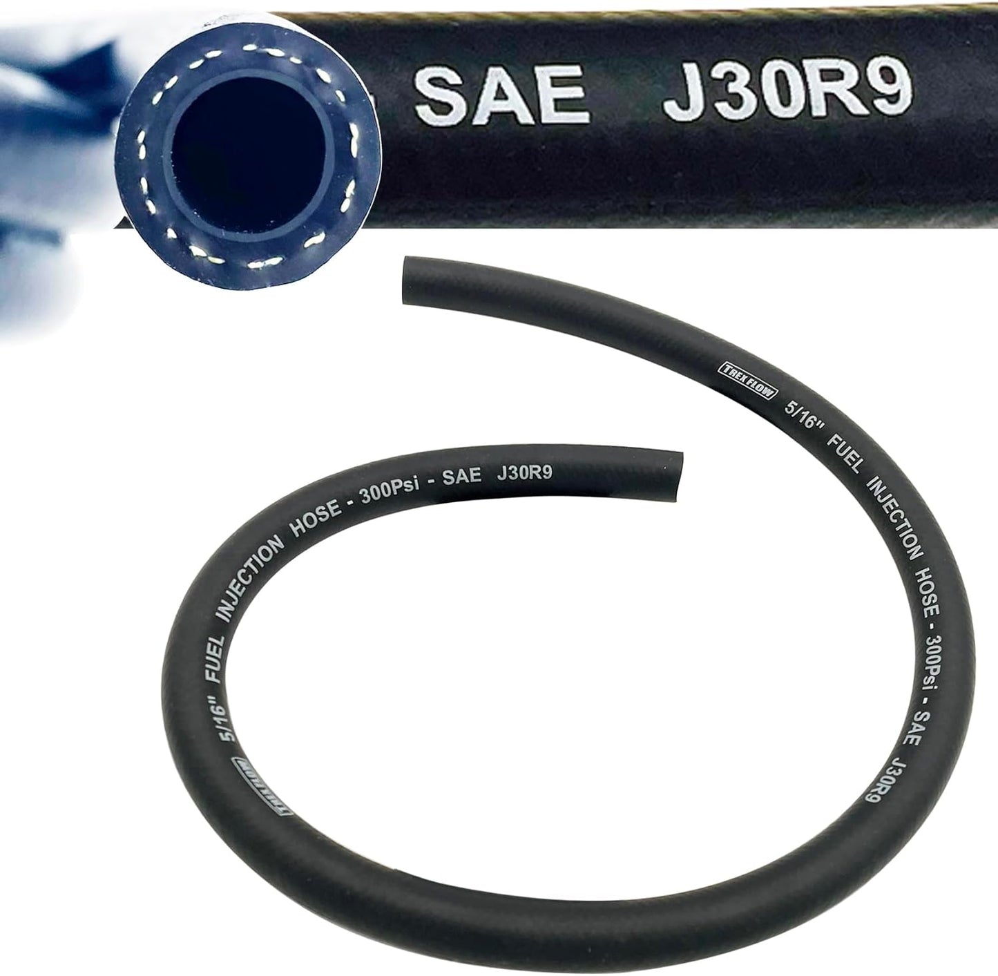 Manguera combustible SAE 30R9 5/16 2pies 300psi