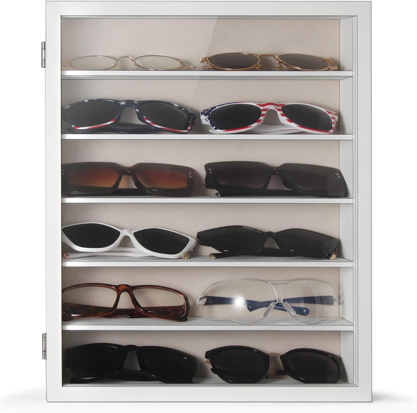 Soporte pared gafas sol madera rústica 13x15.6"
