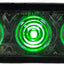 Luz estroboscópica verde 3.5" 3 LED 12 patrones adhesivo