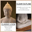 Estatua Buda Shakyamuni 8.6pulg decoración hogar caja regalo china