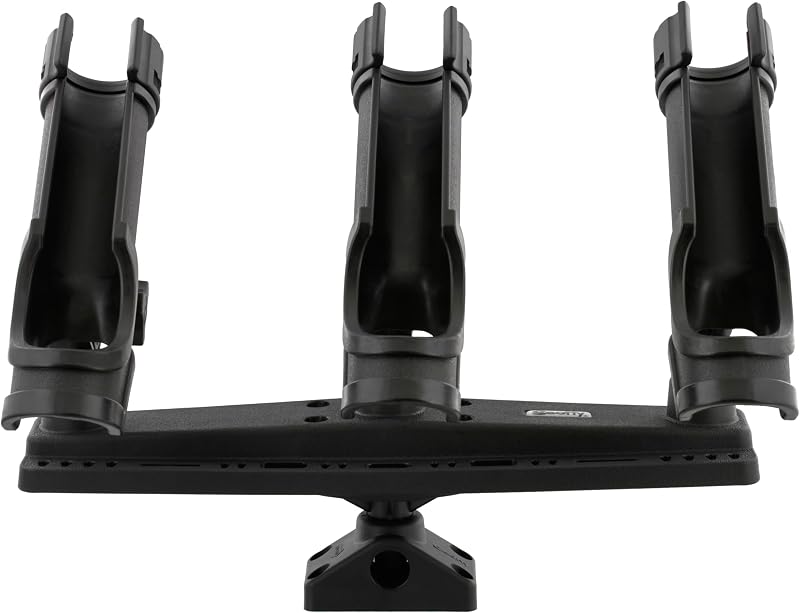 Soporte triple caña negro multifuncional peces pequeños