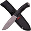 Cuchillo fijo 10" gris titanio mango negro