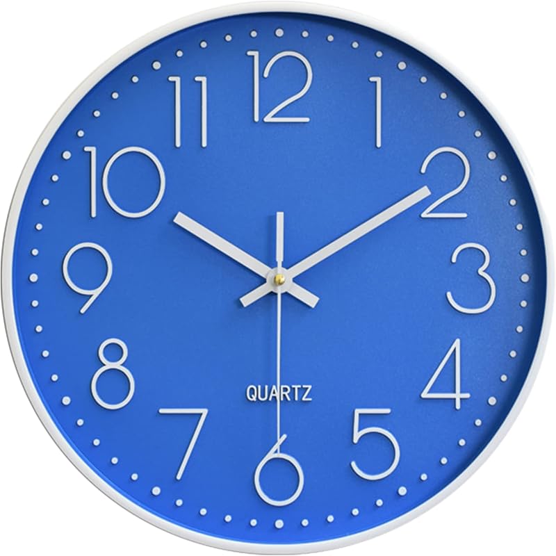 Reloj pared digital 12pulg azul decorativo baño oficina