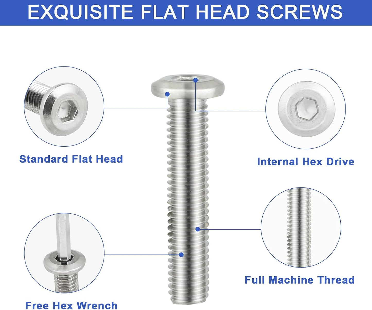 Tornillos hex M8 acero inox 304 18-8