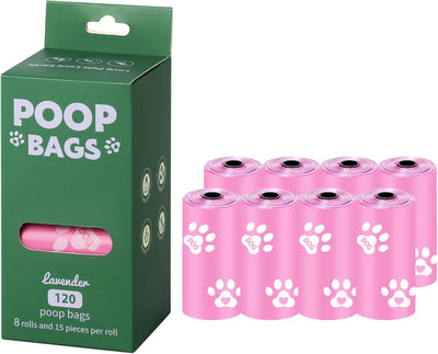 Bolsas excremento perro a prueba fugas 9x13pulg lavanda