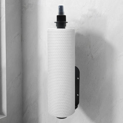 Soporte vertical para toallas de papel 2 en 1 con adhesivo para cocina, refrigerador