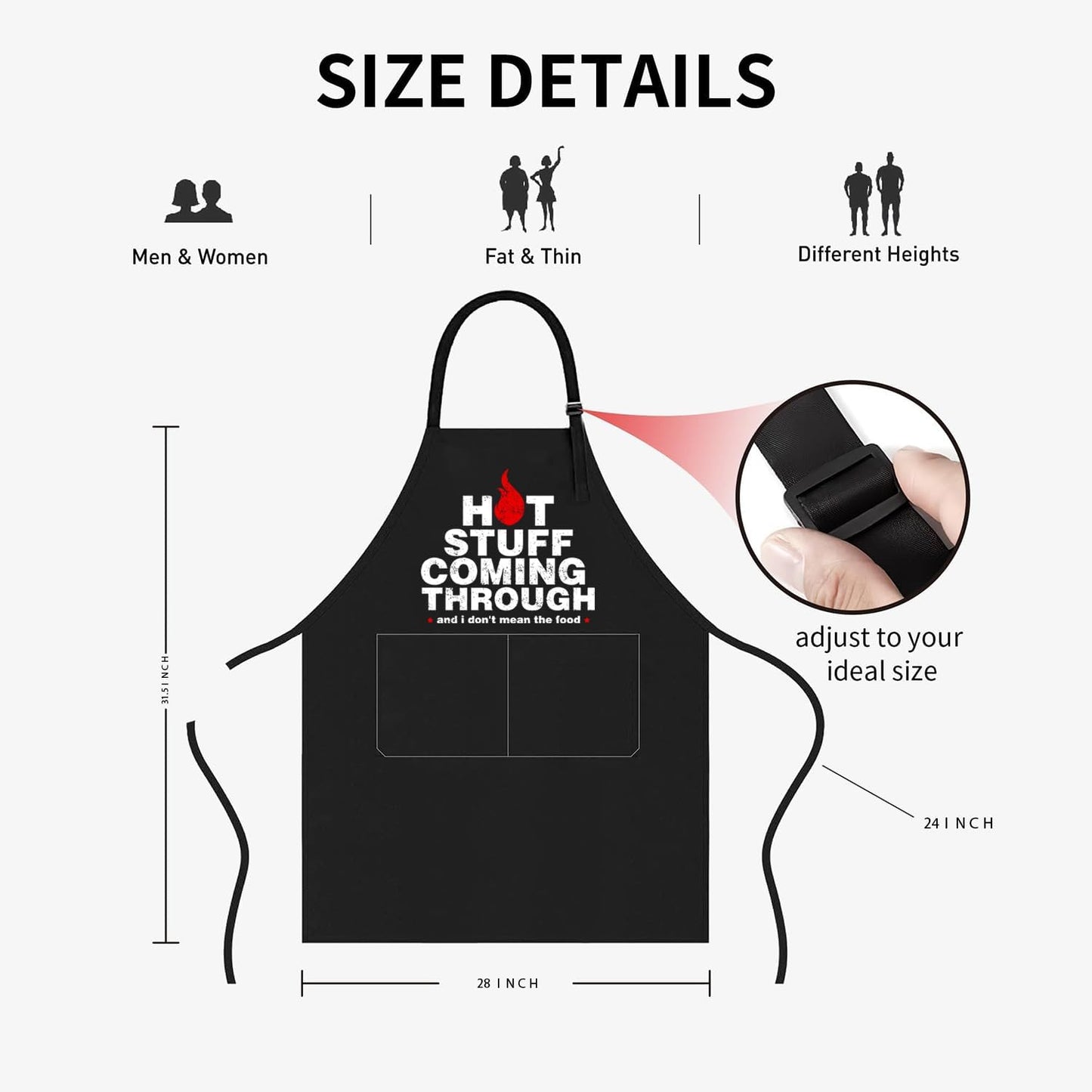 Delantal cocina para hombres con 2 bolsillos regalo padre