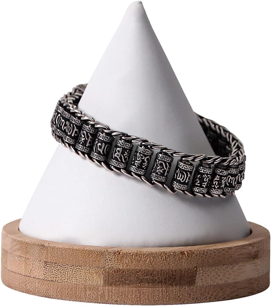 Soporte exhibición pulseras cono bambú blanco