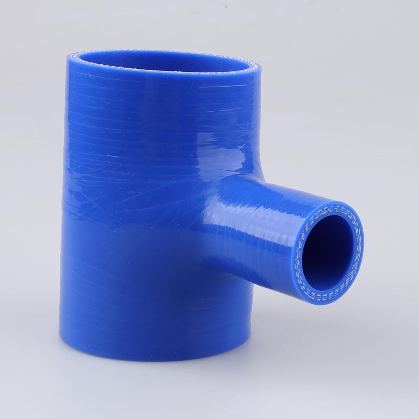 Acoplador BOV en T manguera silicona automotriz azul