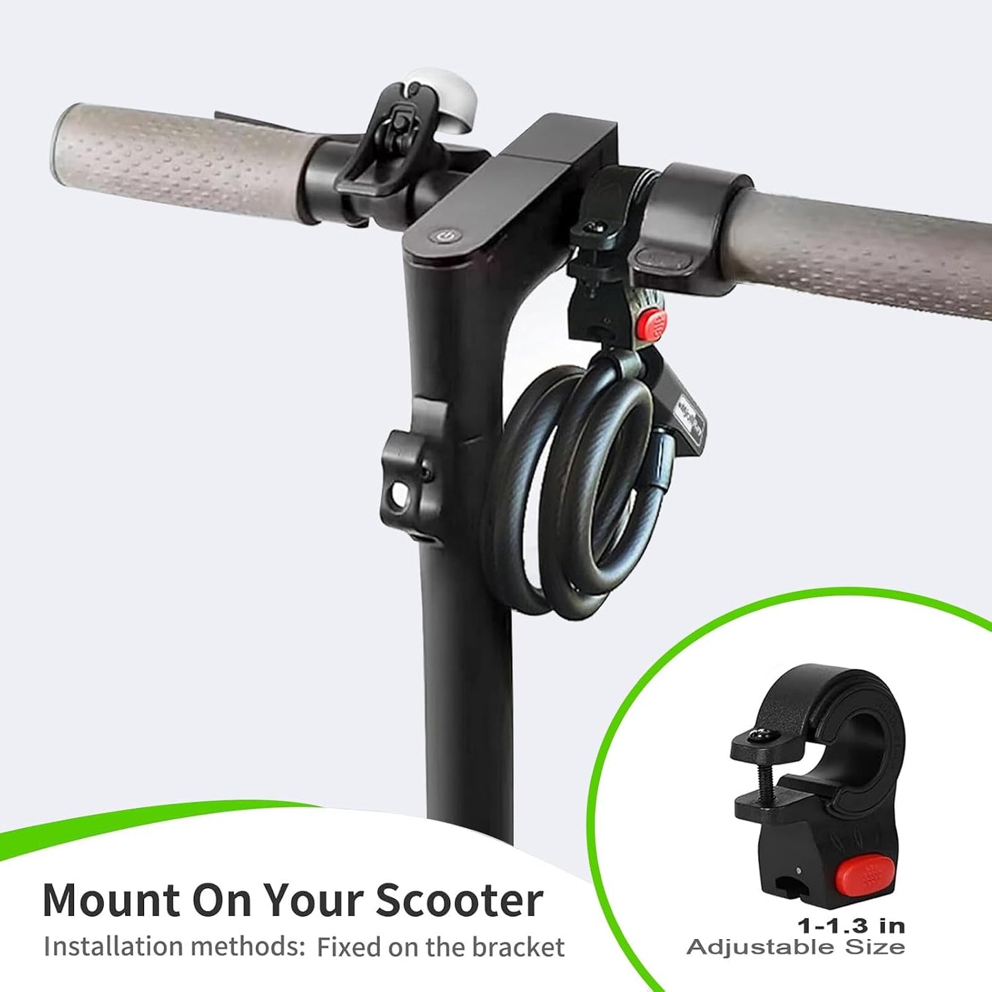 Bloqueo scooter 4ft antirrobo con soporte para bicicleta
