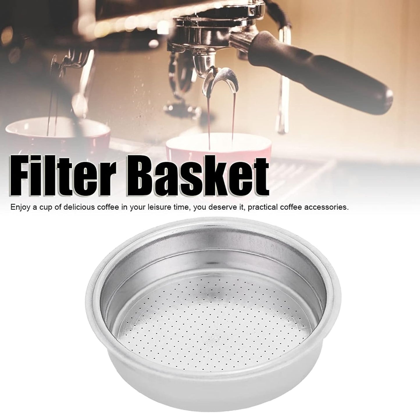 Filtro café acero inox doble capa para portafilter