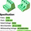 Set 20 conectores PCB 3 pines 0.200pulg Phoenix 300V 15A