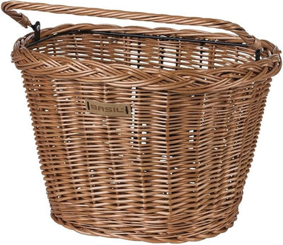 Cesta de rueda wicker para bicicleta color marrón