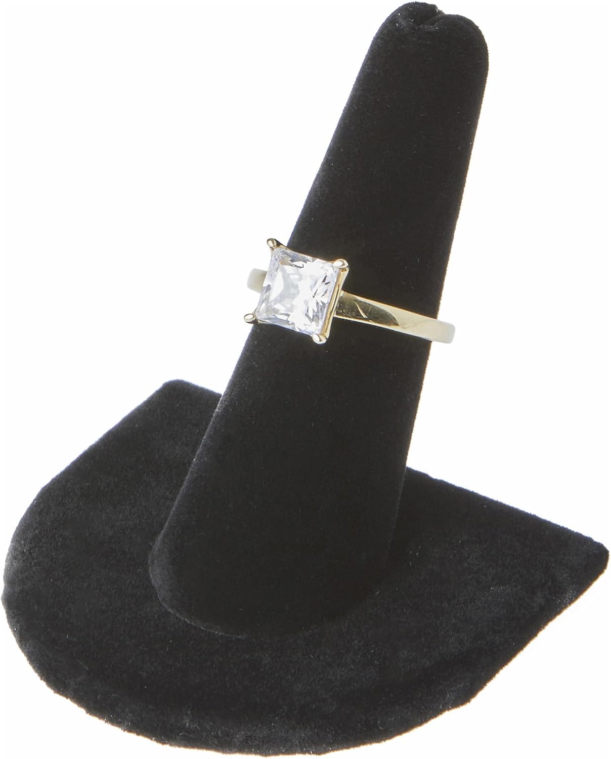Pantalla dedo anillo terciopelo negro base 2" set 2