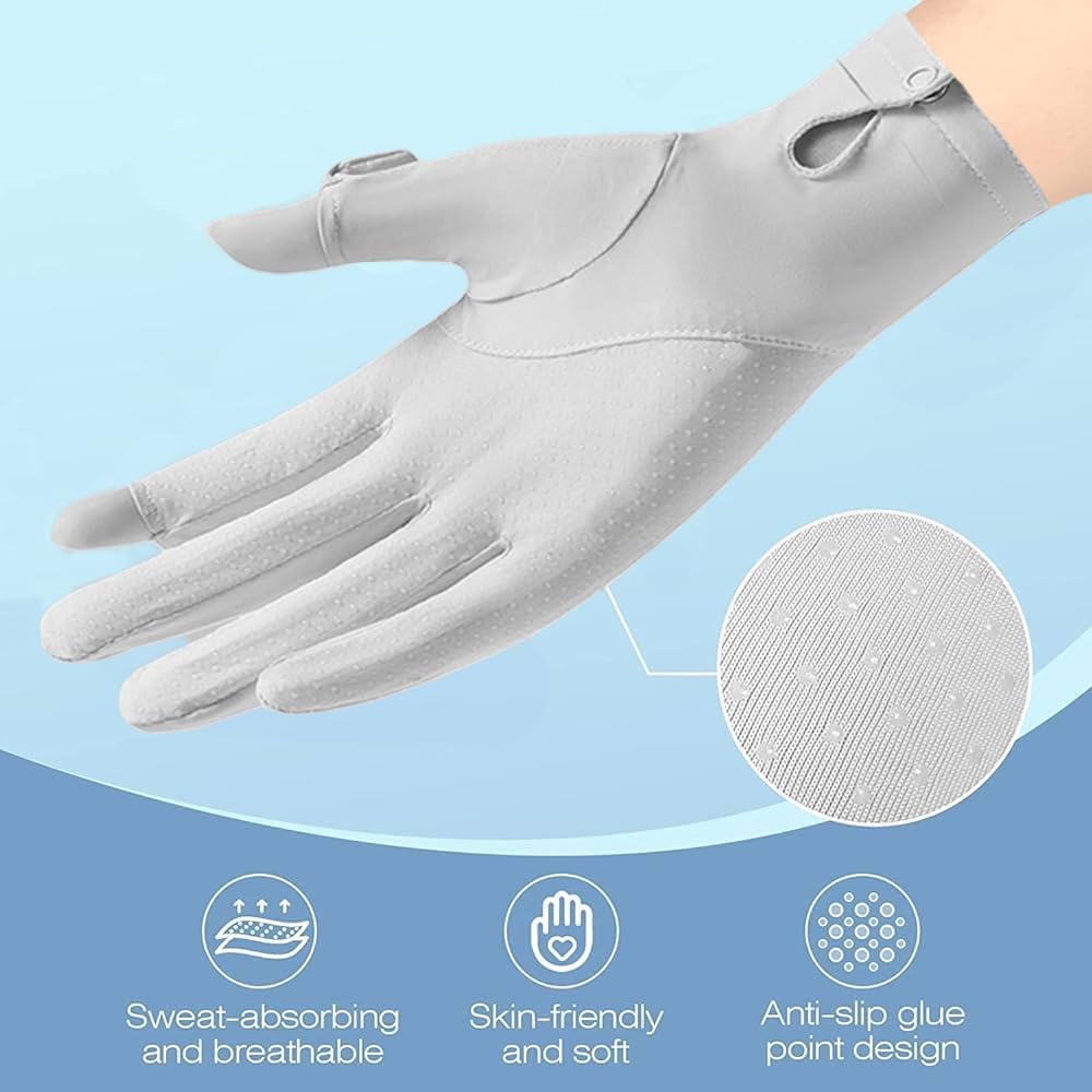 Guantes conducción mujer UPF 50 tactil verano