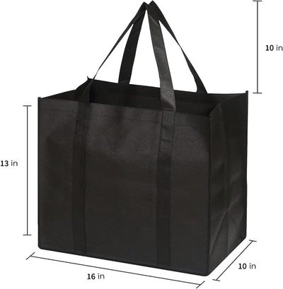 Bolsa plegable grande MOLOVA mediana negra 16x13x10 pulgadas