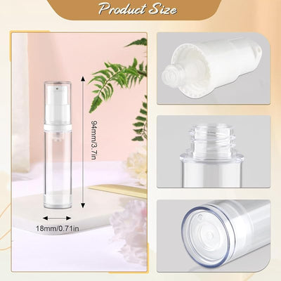 30 Frascos Vacíos 0.3oz Sin Pajilla Para Base Gel Essense
