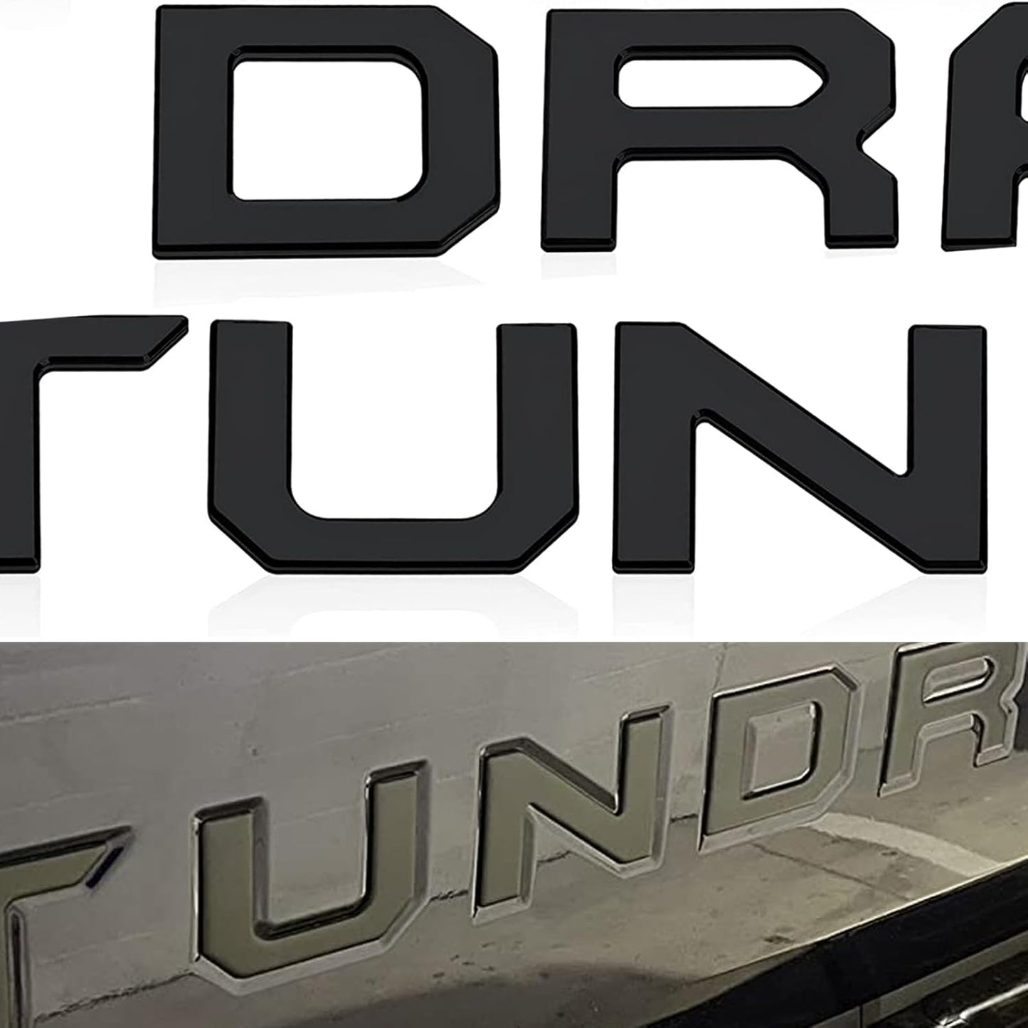 Letras inserción portón trasero Tundra 22-26 negro mate