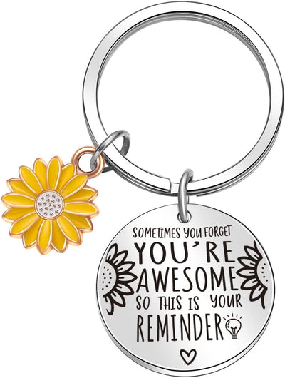 Llavero girasol recordatorio diario regalo amiga