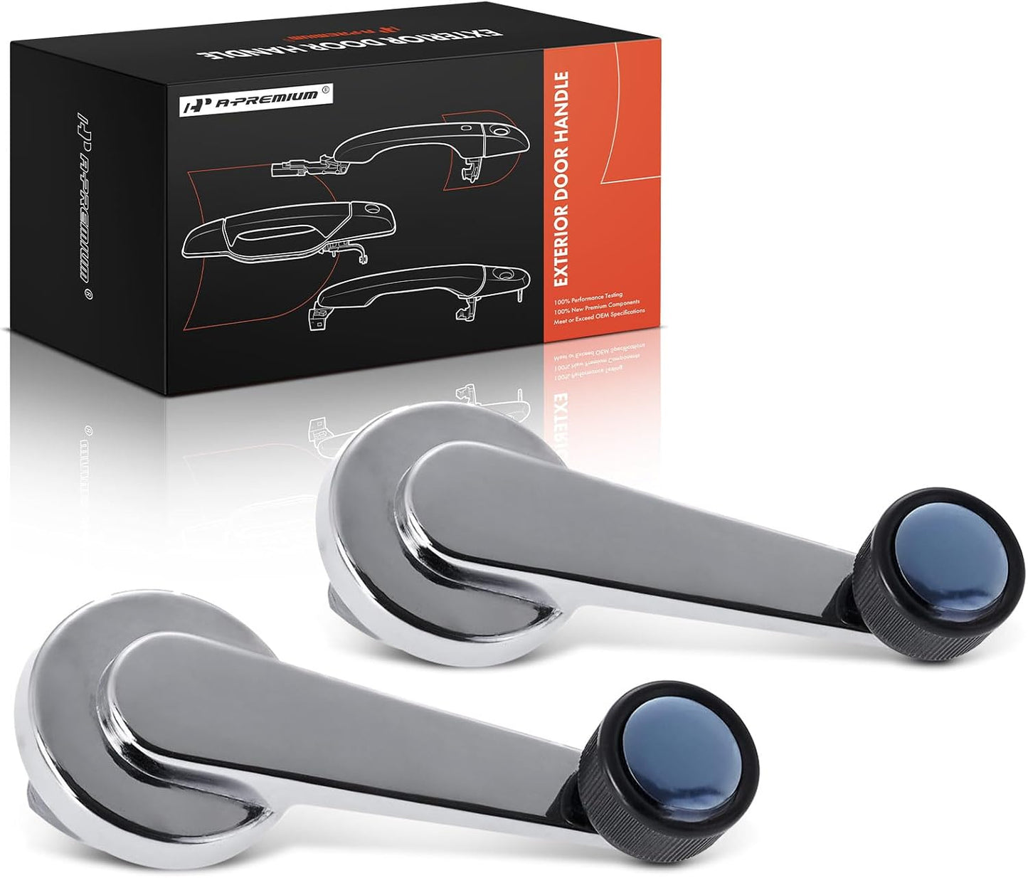 2 Manivelas Ventana Comp GMC Yukon C1500 Negro Cromado