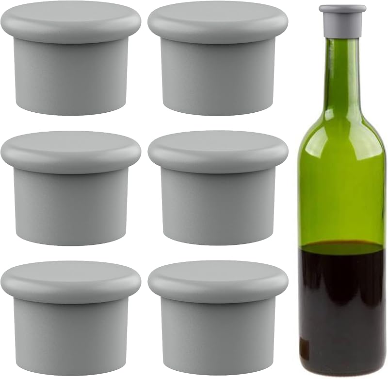 Tapón silicona para botella vino sello hermético reutilizable