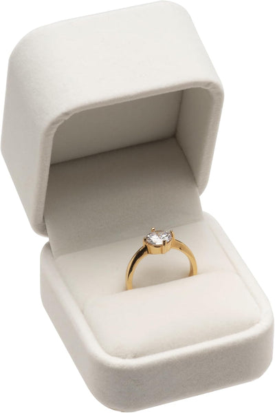 Estuche terciopelo anillo propuesta boda cumpleaños caja