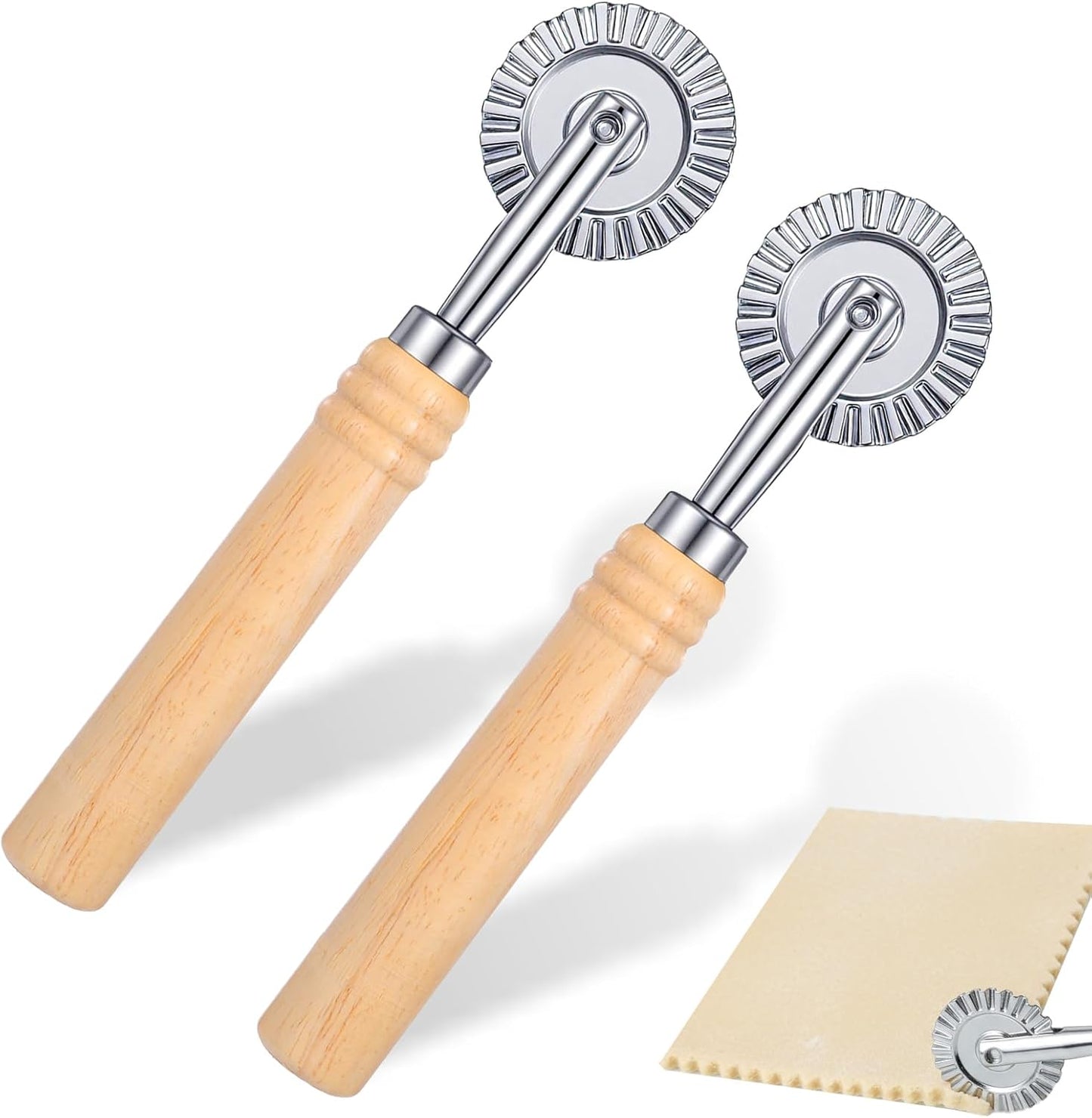 2 Ruedas Cortadoras Acero Inox para Pasta Pizza Pastel