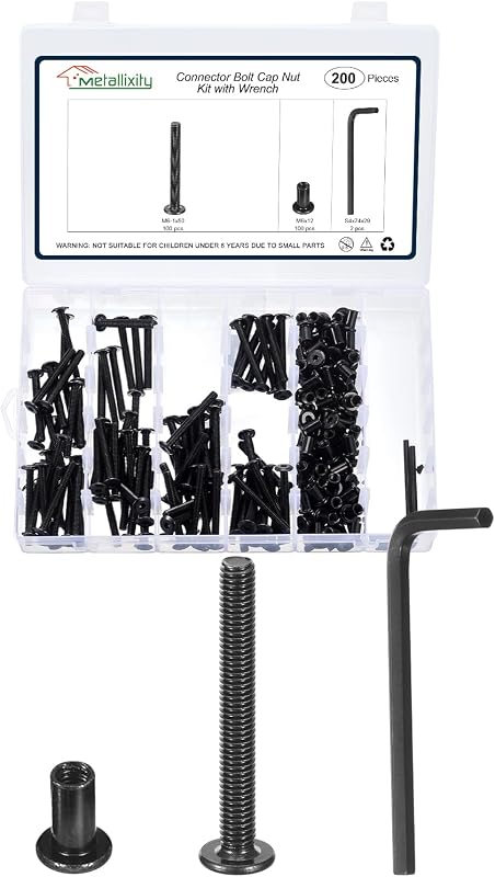 Set 200 Pzas M6 pernos con llave para cuna