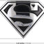 Insignia coche Superman logotipo clásico negro cromado