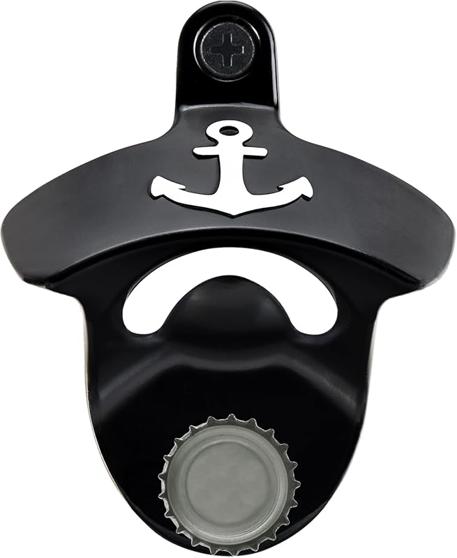Abrebotellas magnético para pared con imanes negro blanco