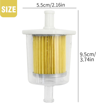 5 Filtros Combustible 3/8" para Tractores y Motores
