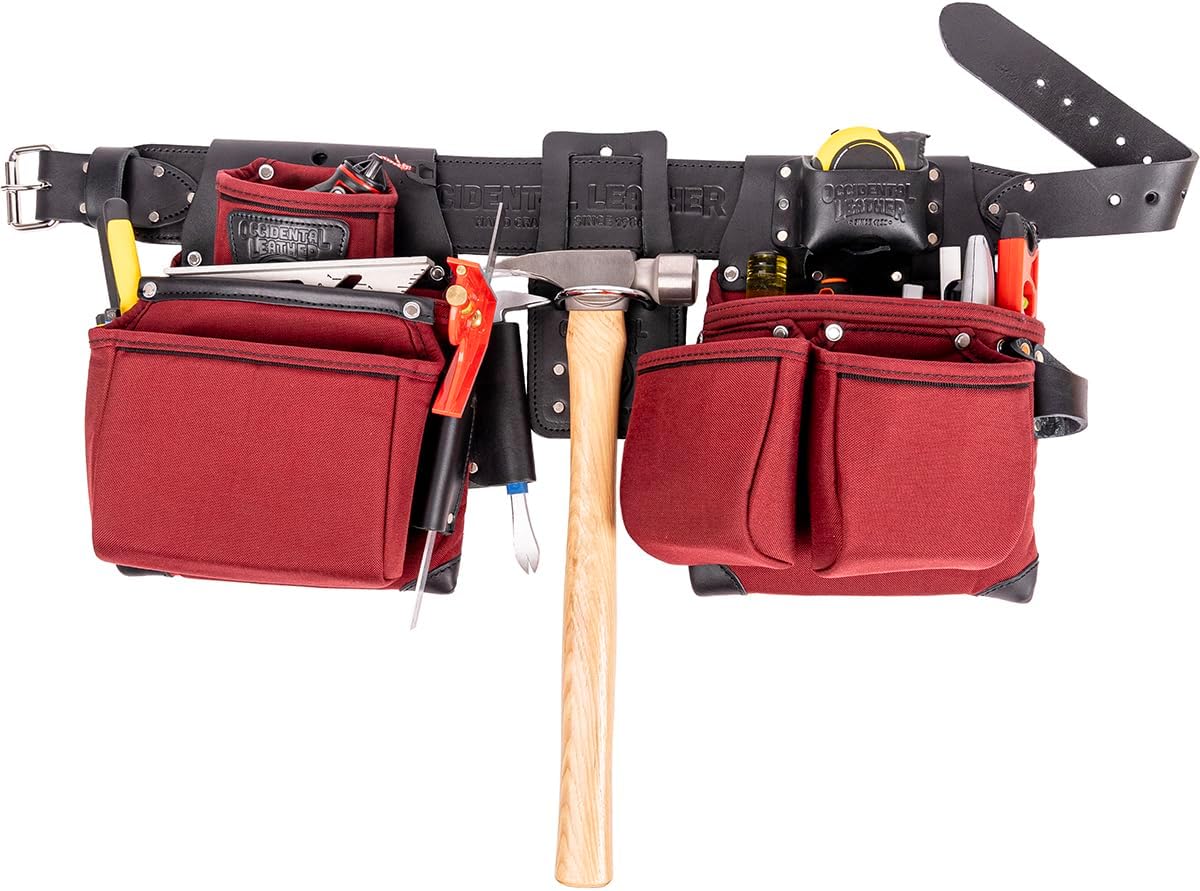 Set cinturón portaherramientas talla M rojo y negro