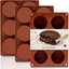 Molde de silicona antiadherente 6 cavidades paquete de 3 para galletas dulces cupcakes