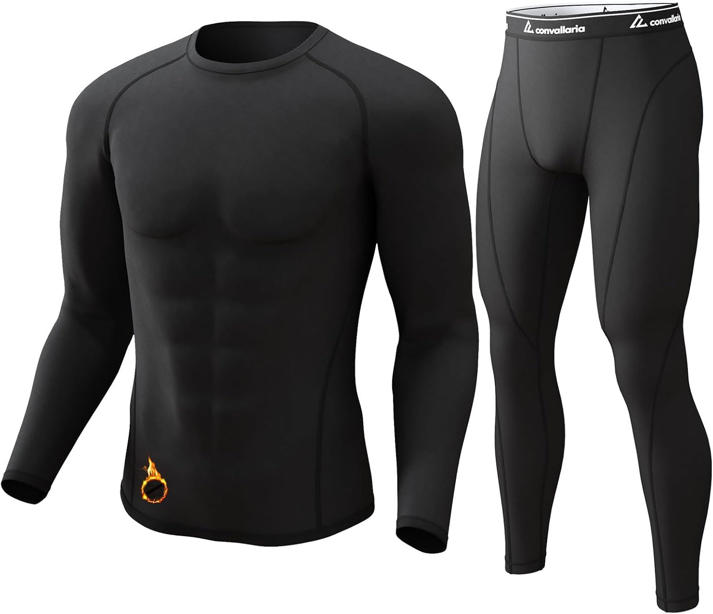 Set 3 Camisetas Termo Base Hombre Fleece Frío