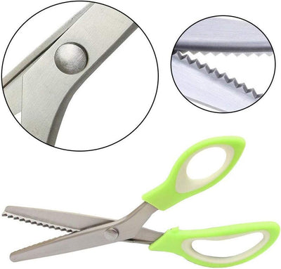 Tijeras coser acero inox mango profesional blanco verde