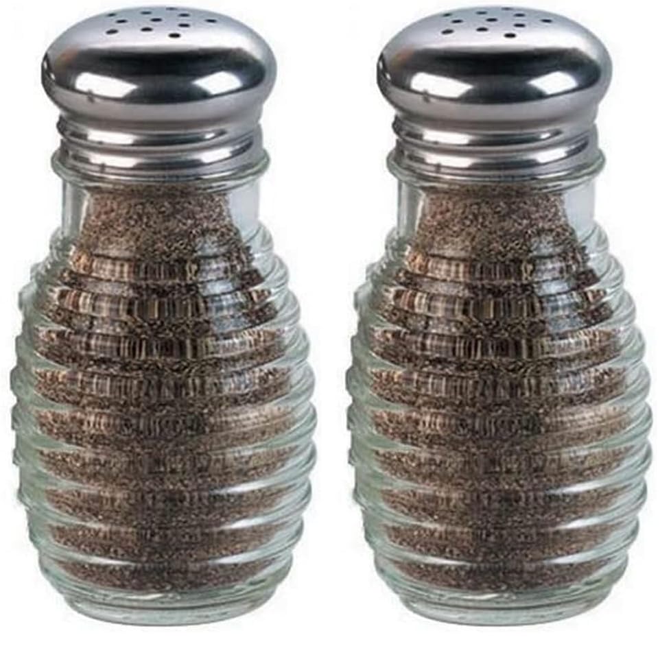 Salero pimentero Beehive 2oz color plata set 2
