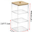 Organiz. hisopos acrílico 3 niveles 3.7x3.5x7.8"