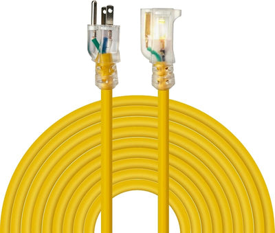 Cable extensión SJTW 50 ft exterior 15A 125V amarillo