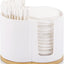 Dispensador hisopos algodón 2 rejillas plástico blanco