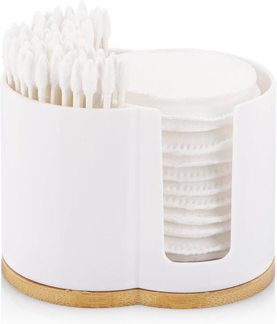 Dispensador hisopos algodón 2 rejillas plástico blanco