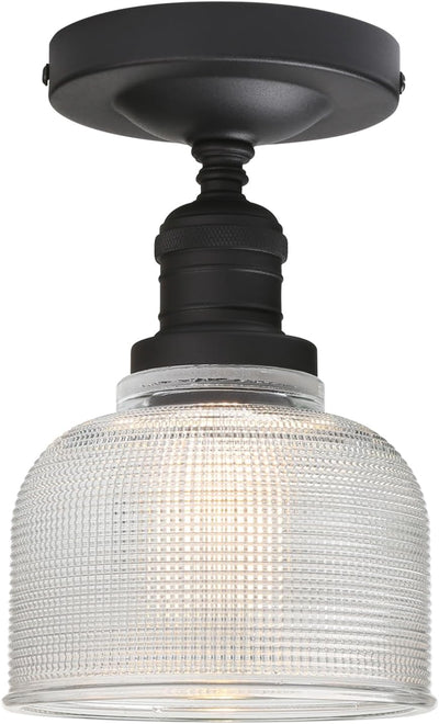 Lámpara techo vintage pantalla rayas 1 luz cableada cocina