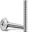 100 Tornillos autorroscantes #10 x 1-1/2pulg acero inox 410